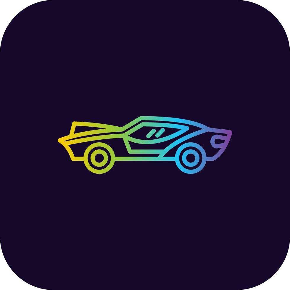 Sports Car Creative Icon Design vector