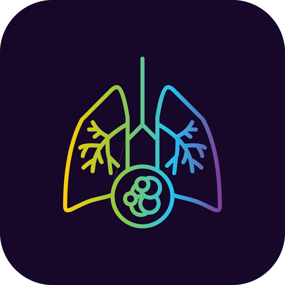 Lung Cancer Creative Icon Design vector
