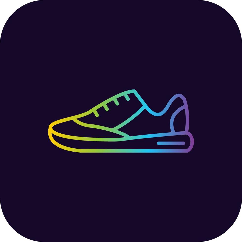 diseño de icono creativo de zapatillas vector