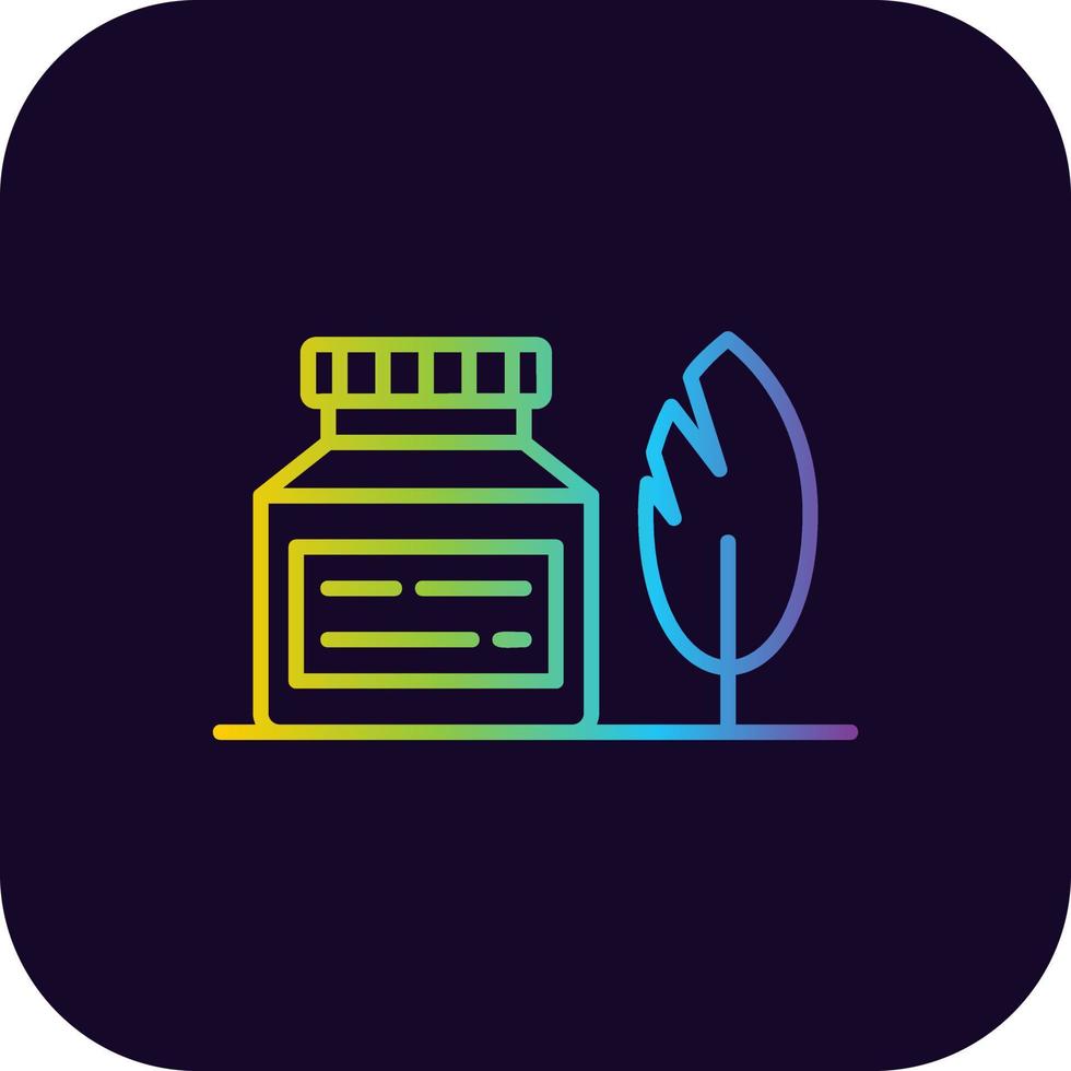 Ink Bottle Creative Icon Design vector