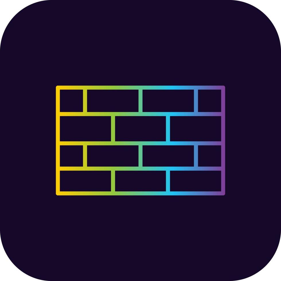 Brick Wall Creative Icon Design vector