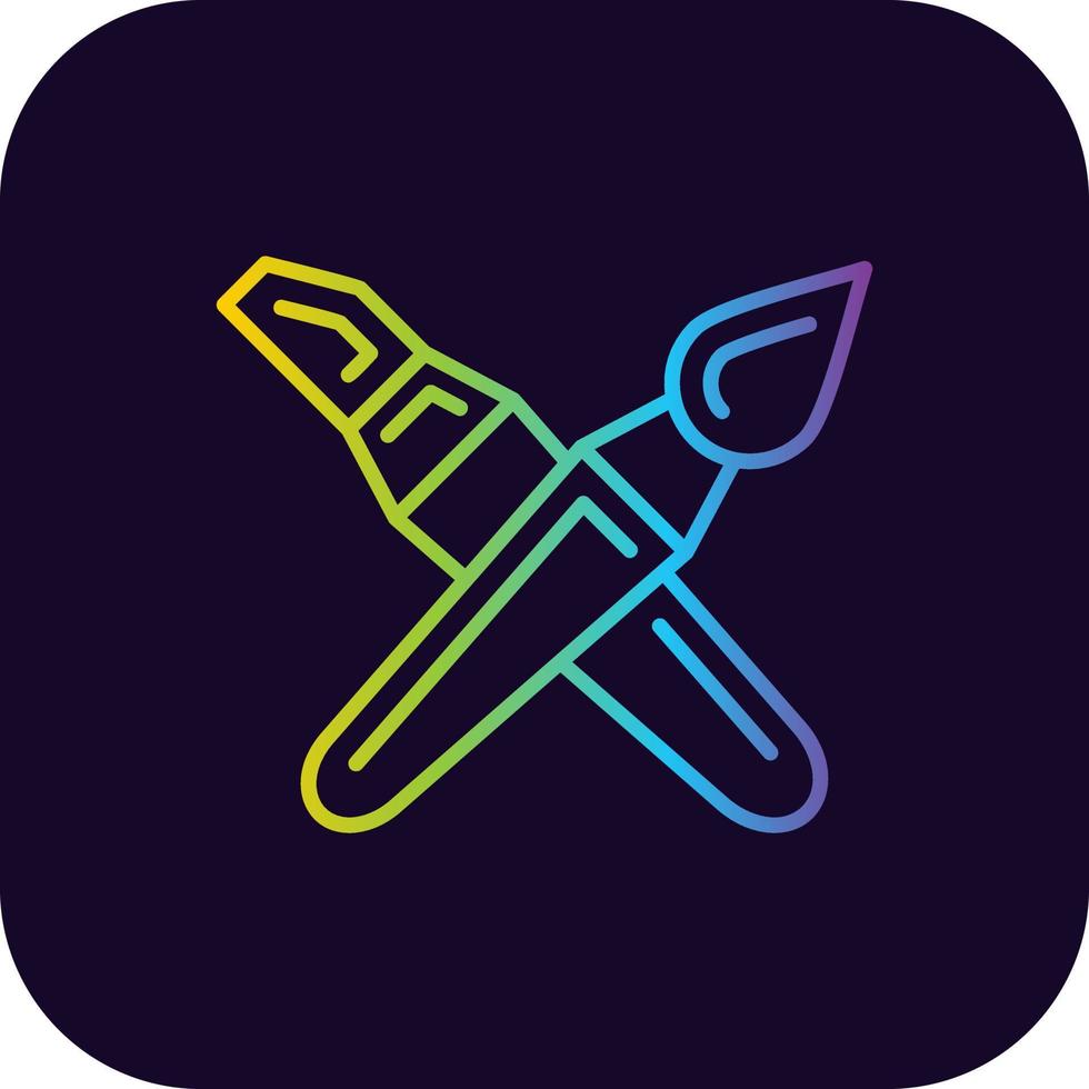 Brushes Creative Icon Design vector
