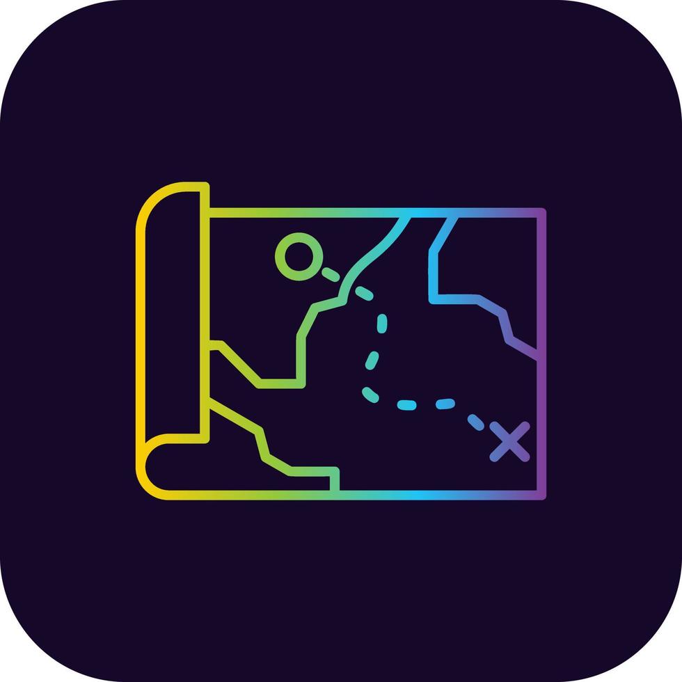 Treasure Map Creative Icon Design vector