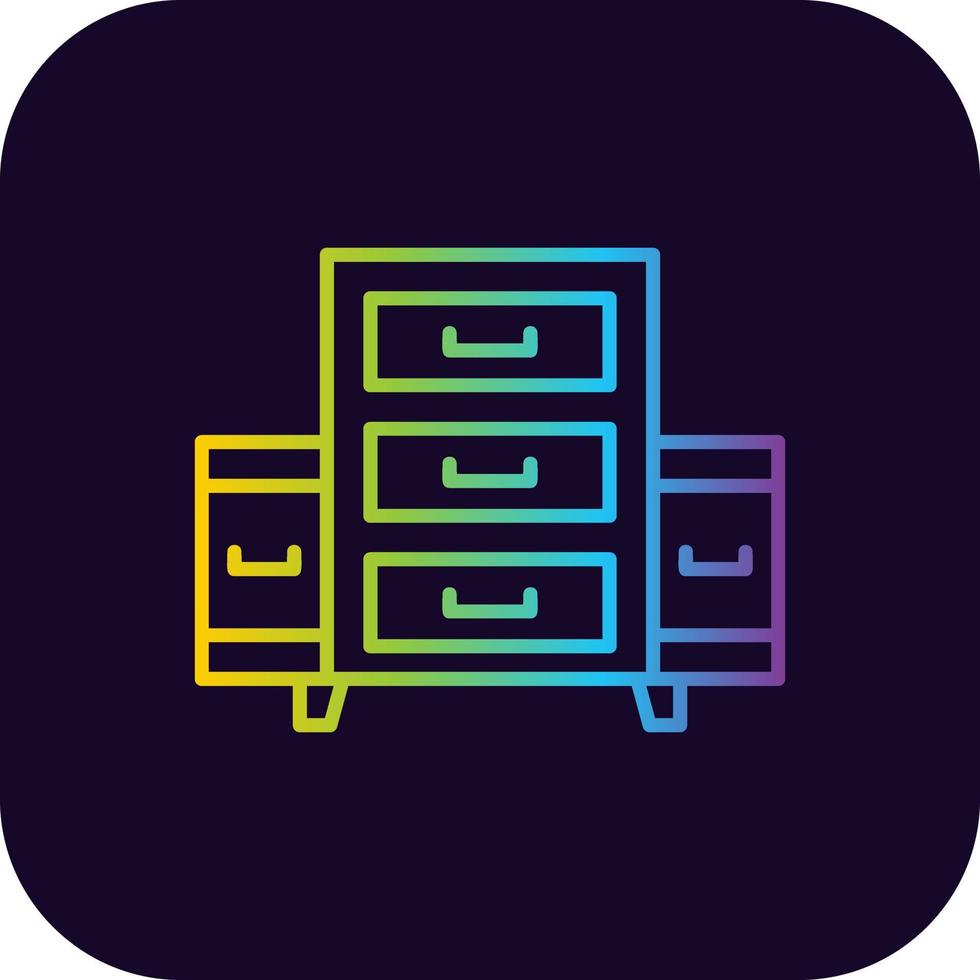 Filing Cabinet Creative Icon Design vector