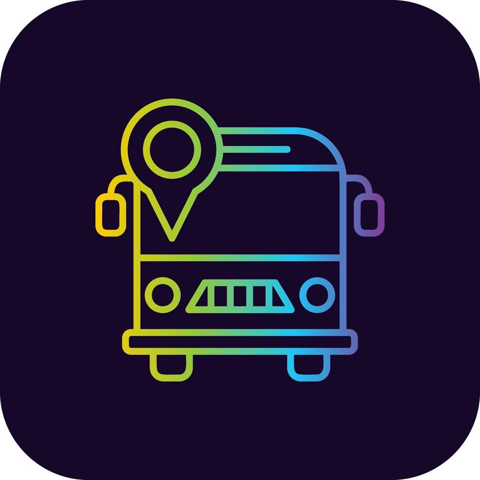 School Bus Creative Icon Design vector