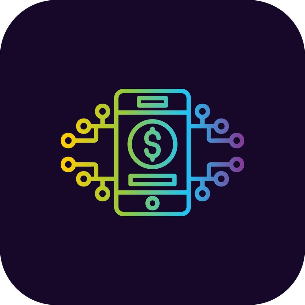 Digital Money Creative Icon Design vector