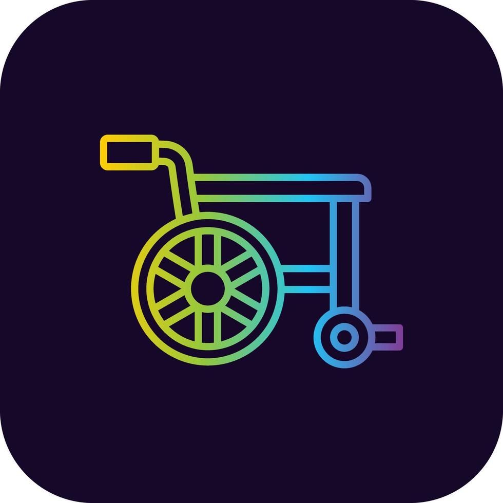 Wheelchair Creative Icon Design vector