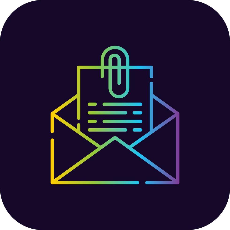 Attach File Email Creative Icon Design vector