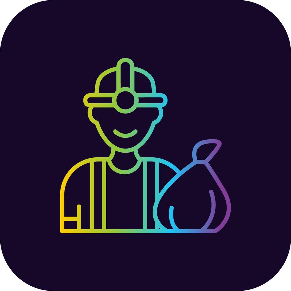 Trash Collector Creative Icon Design vector