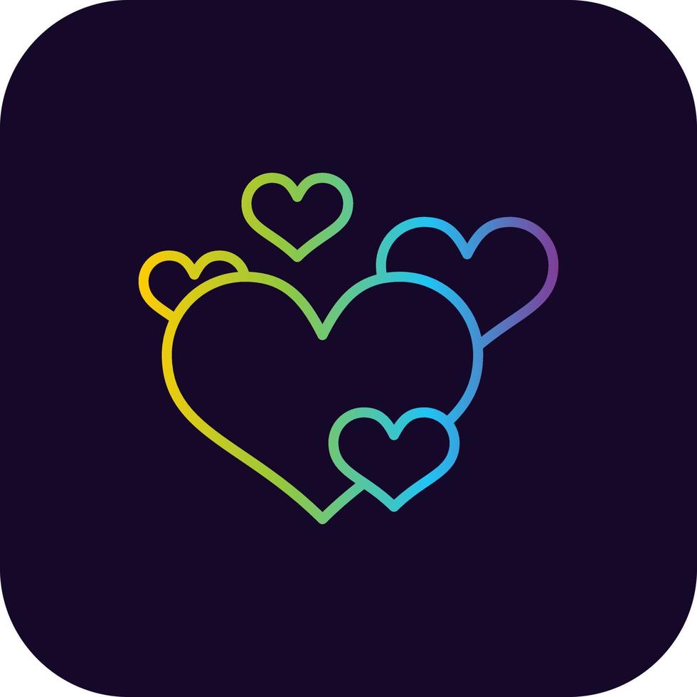 Hearts Creative Icon Design vector