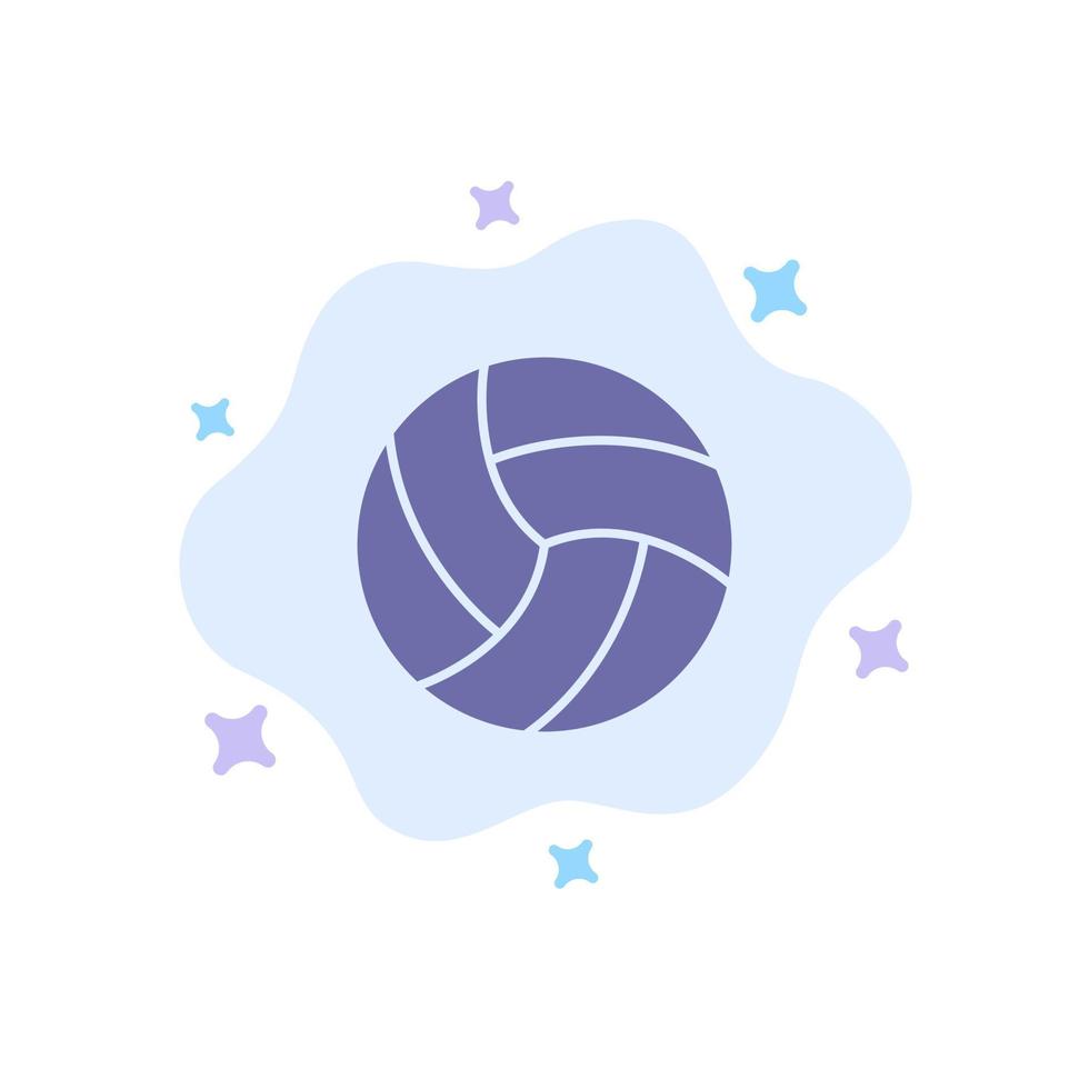 Ball Volley Volleyball Sport Blue Icon on Abstract Cloud Background vector