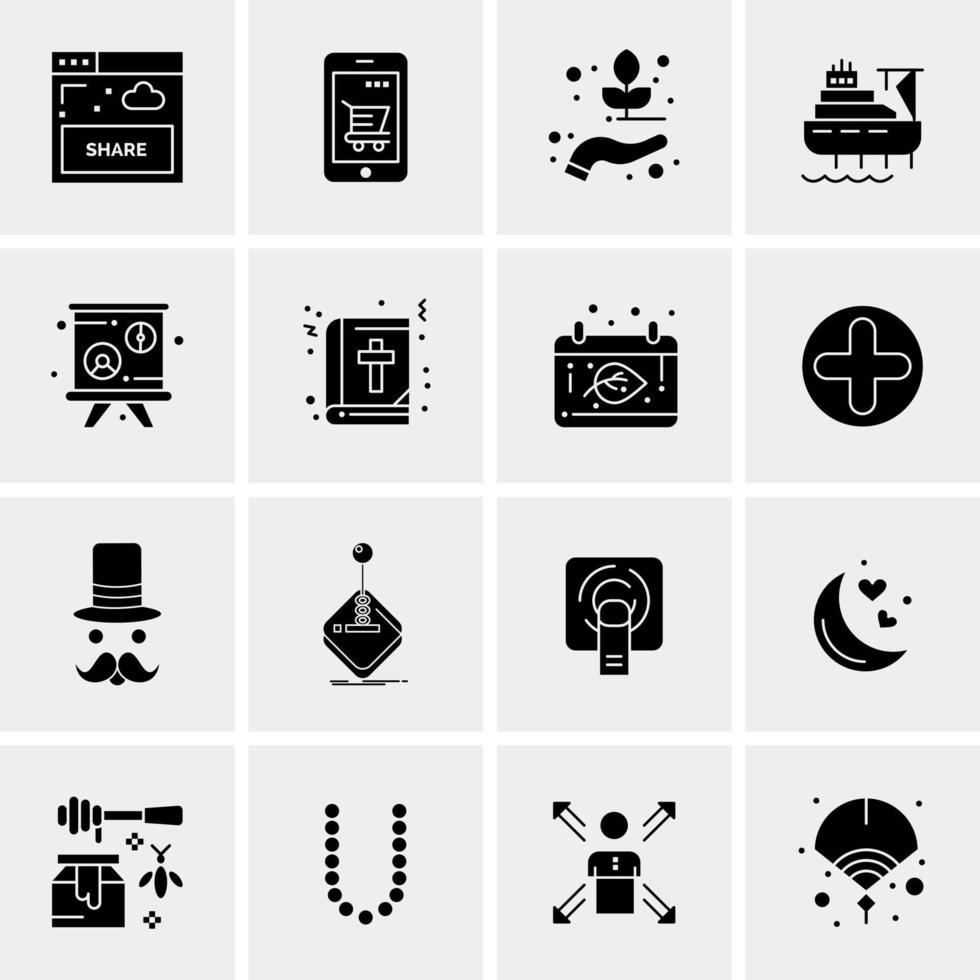 16 Business Universal Icons Vector Creative Icon Illustration to use in web and Mobile Related project