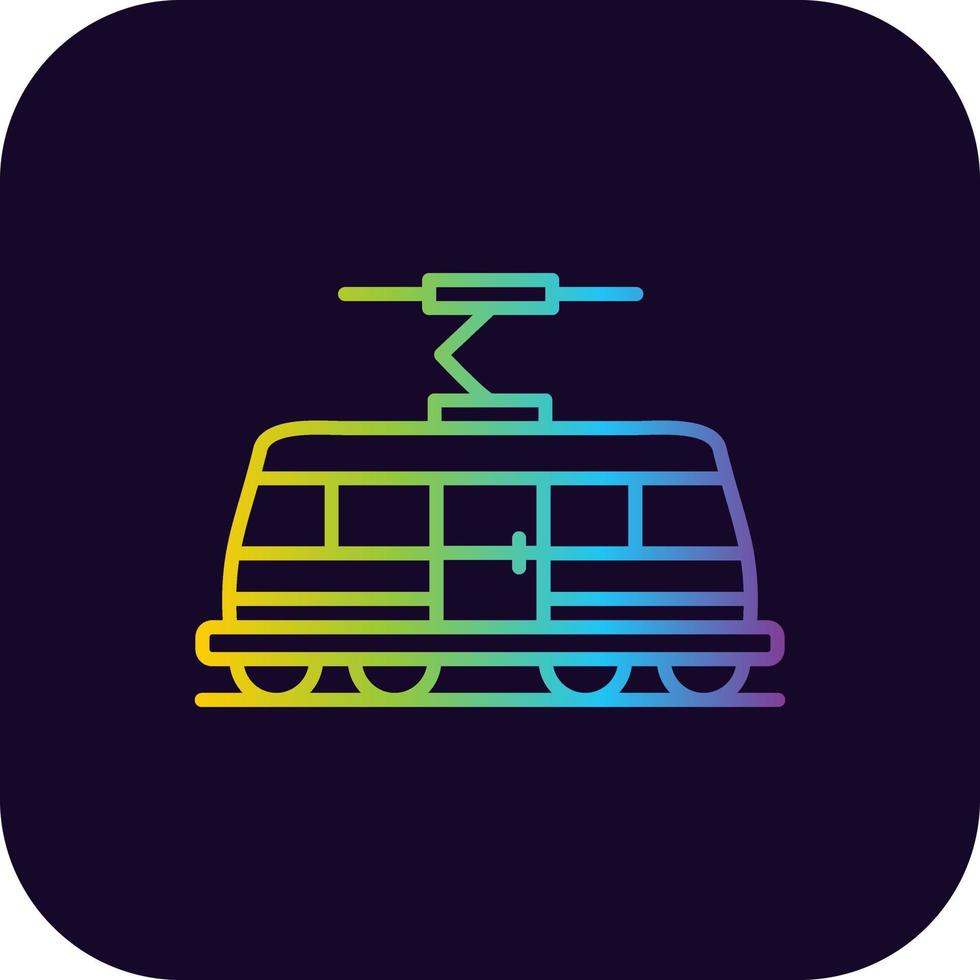 Tram Creative Icon Design vector