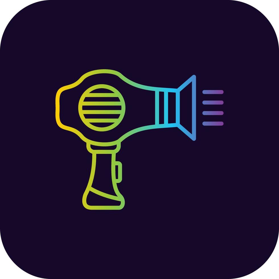Hair Dryer Creative Icon Design vector