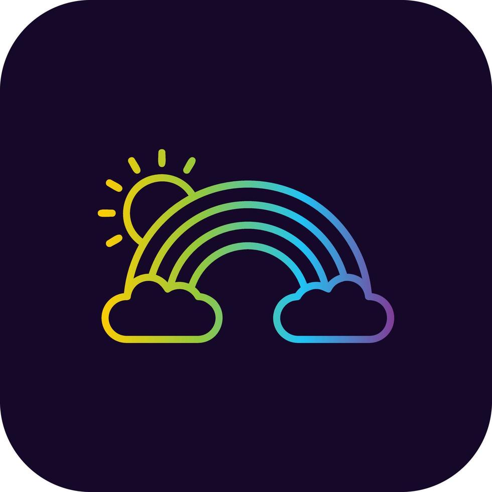 Rainbow Creative Icon Design vector