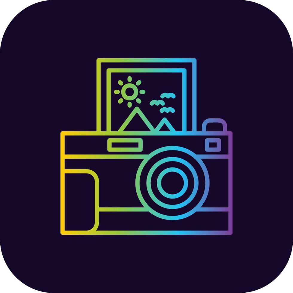 Instant Camera Creative Icon Design vector