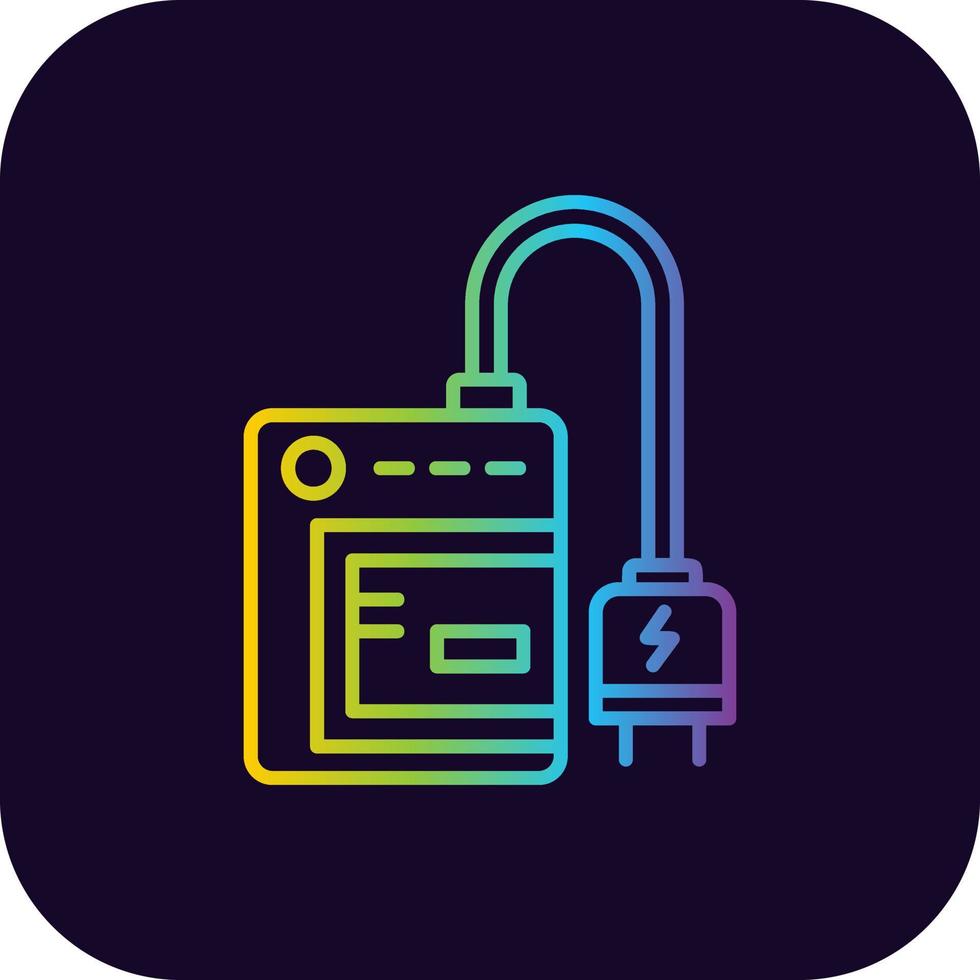 Camera Charger Creative Icon Design vector