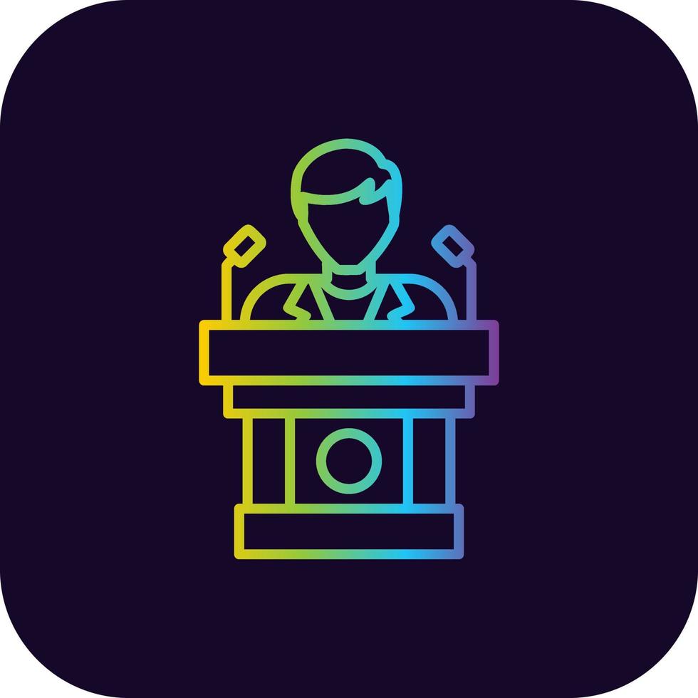 Politician Creative Icon Design vector