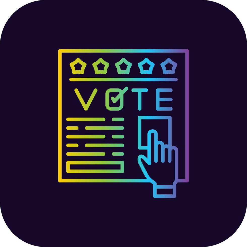 votar diseño de icono creativo vector