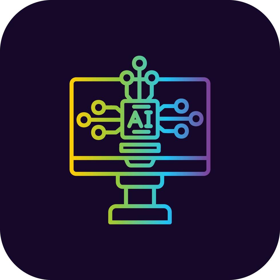 Artificial Intelligence Creative Icon Design vector