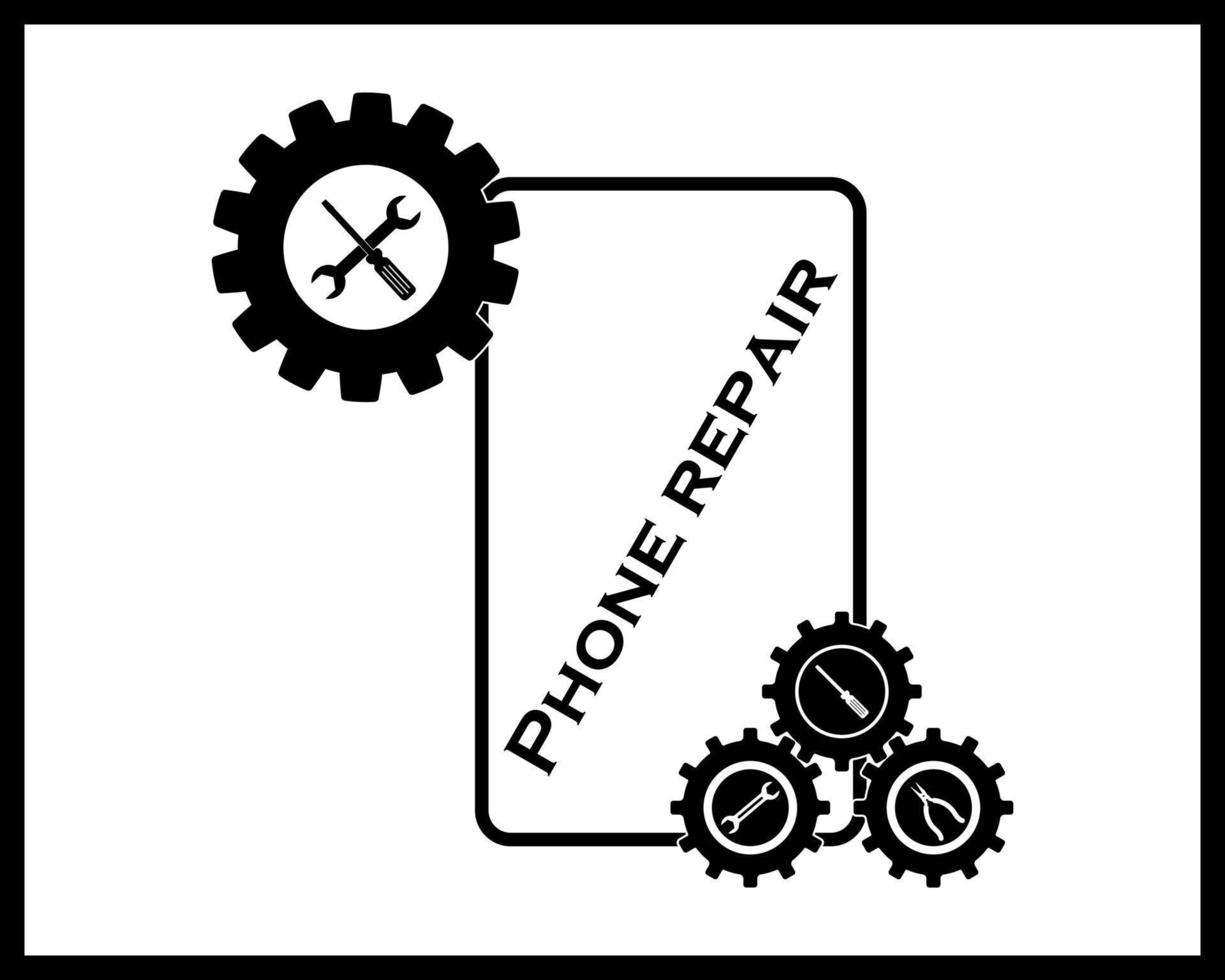 phone repair icon vector