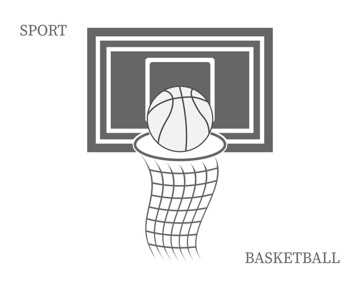 tablero de baloncesto con letras vector