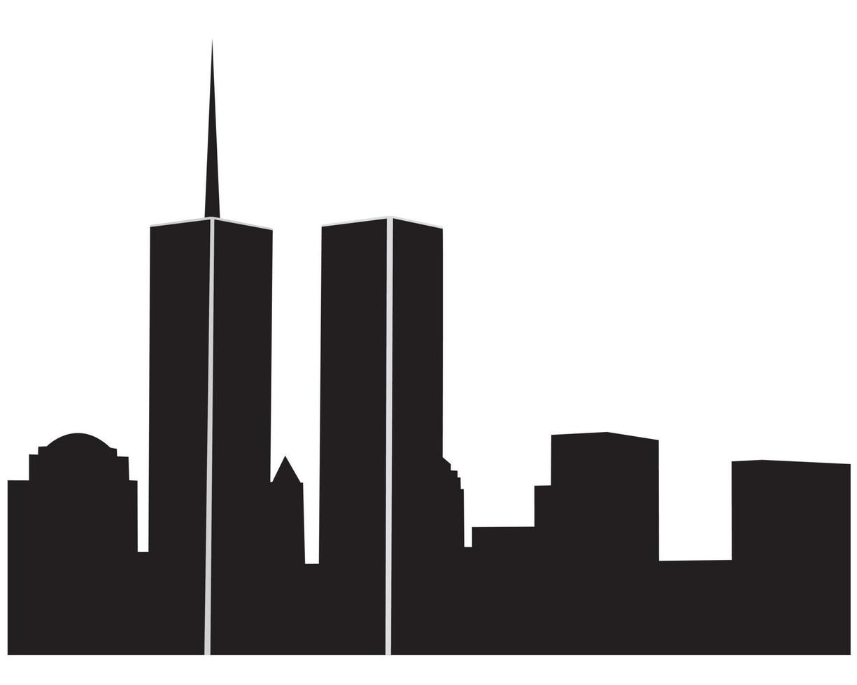 twin towers on a white background vector
