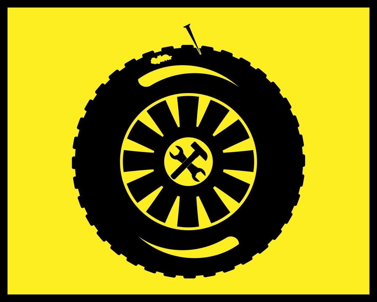 auto wheel repair icon vector