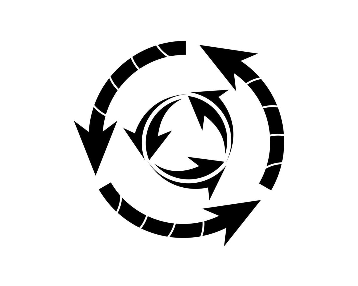 six arrows in one direction vector