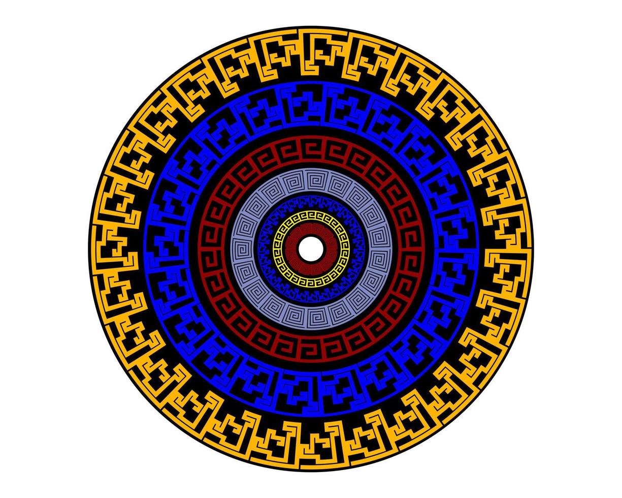 geometric shapes in a circle vector