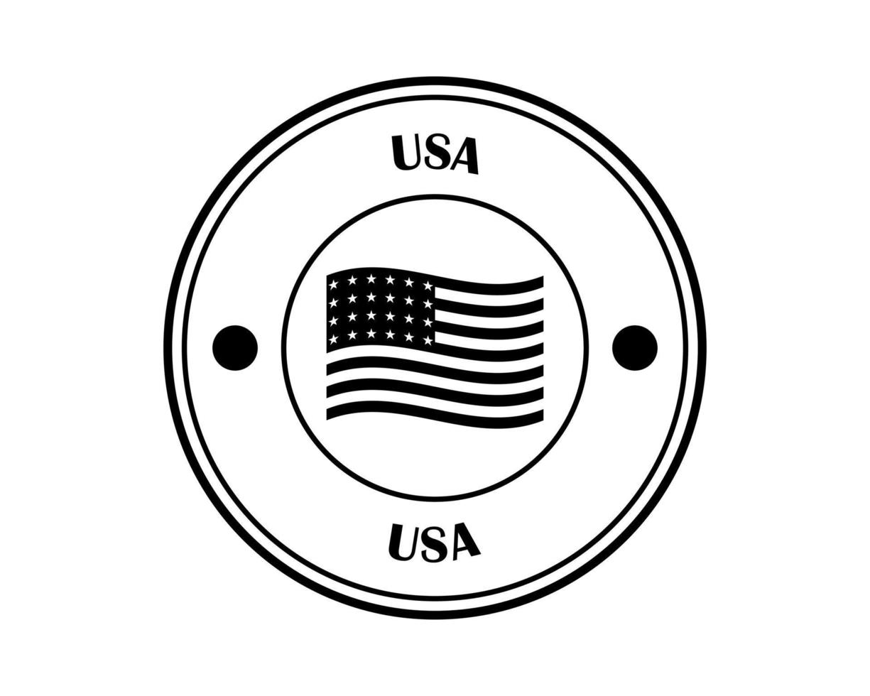 round stamp with the inscription United States of America vector