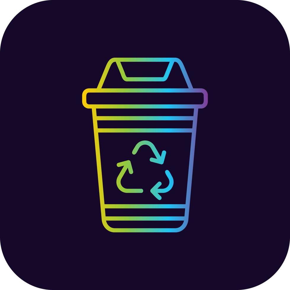 Recycling Bin Creative Icon Design vector