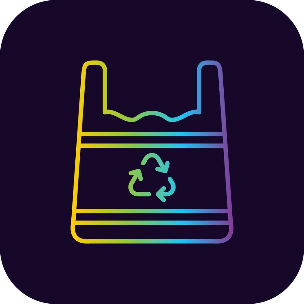 Recycled Plastic Bag Creative Icon Design vector