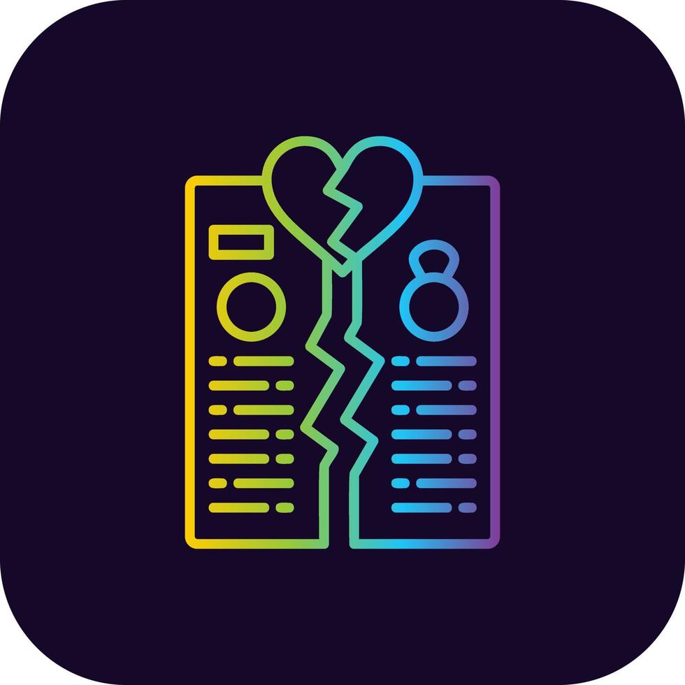 Divorce Creative Icon Design vector
