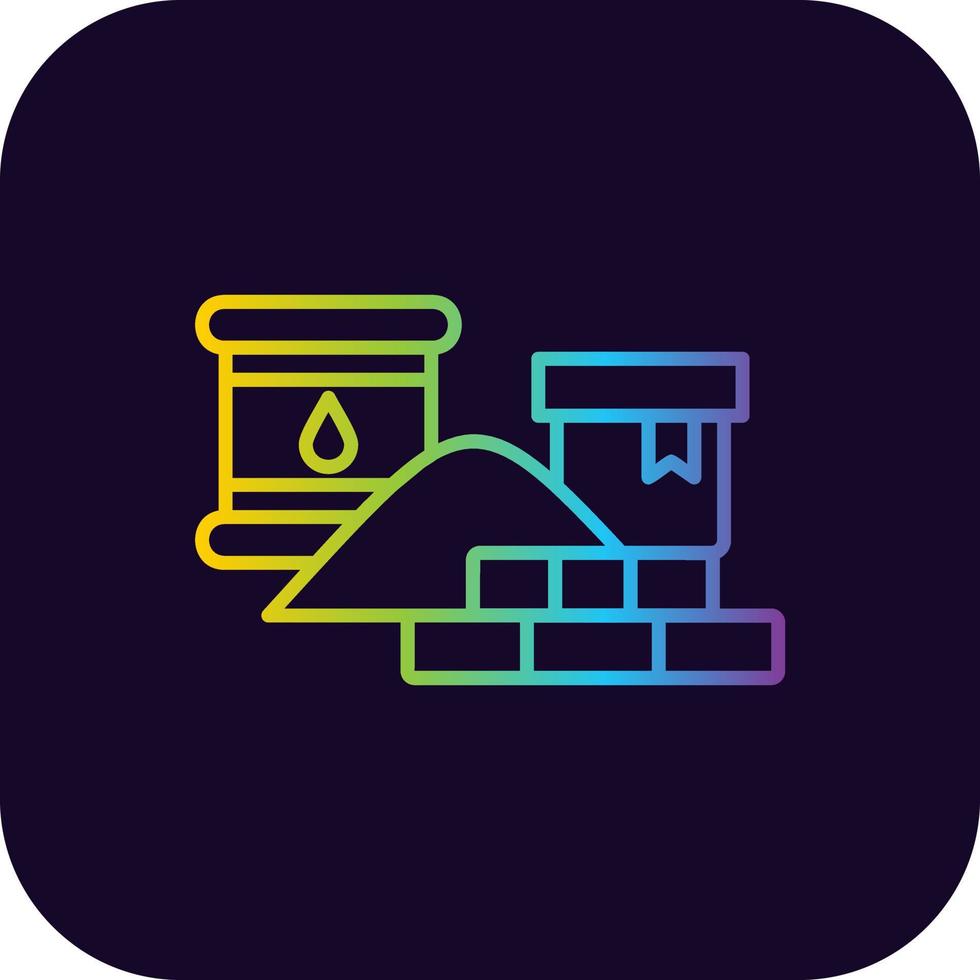Raw Materials Creative Icon Design vector