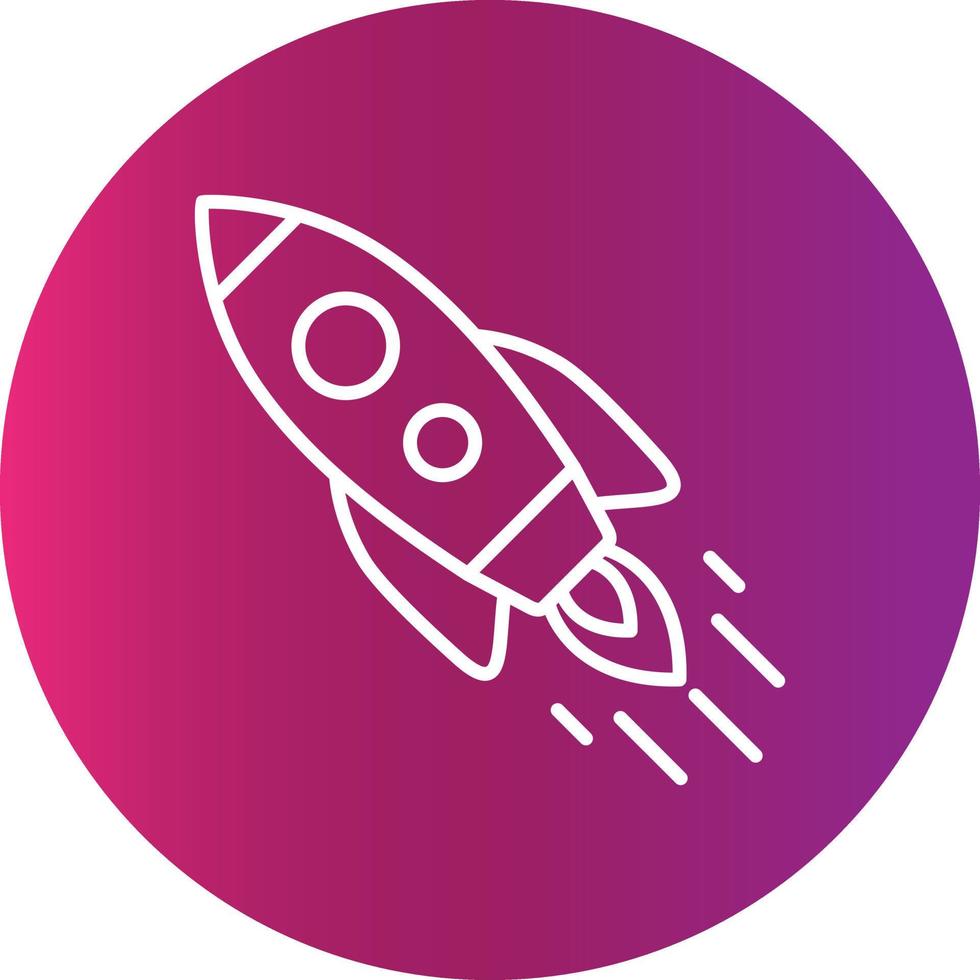 Inclined Rocket Creative Icon Design vector