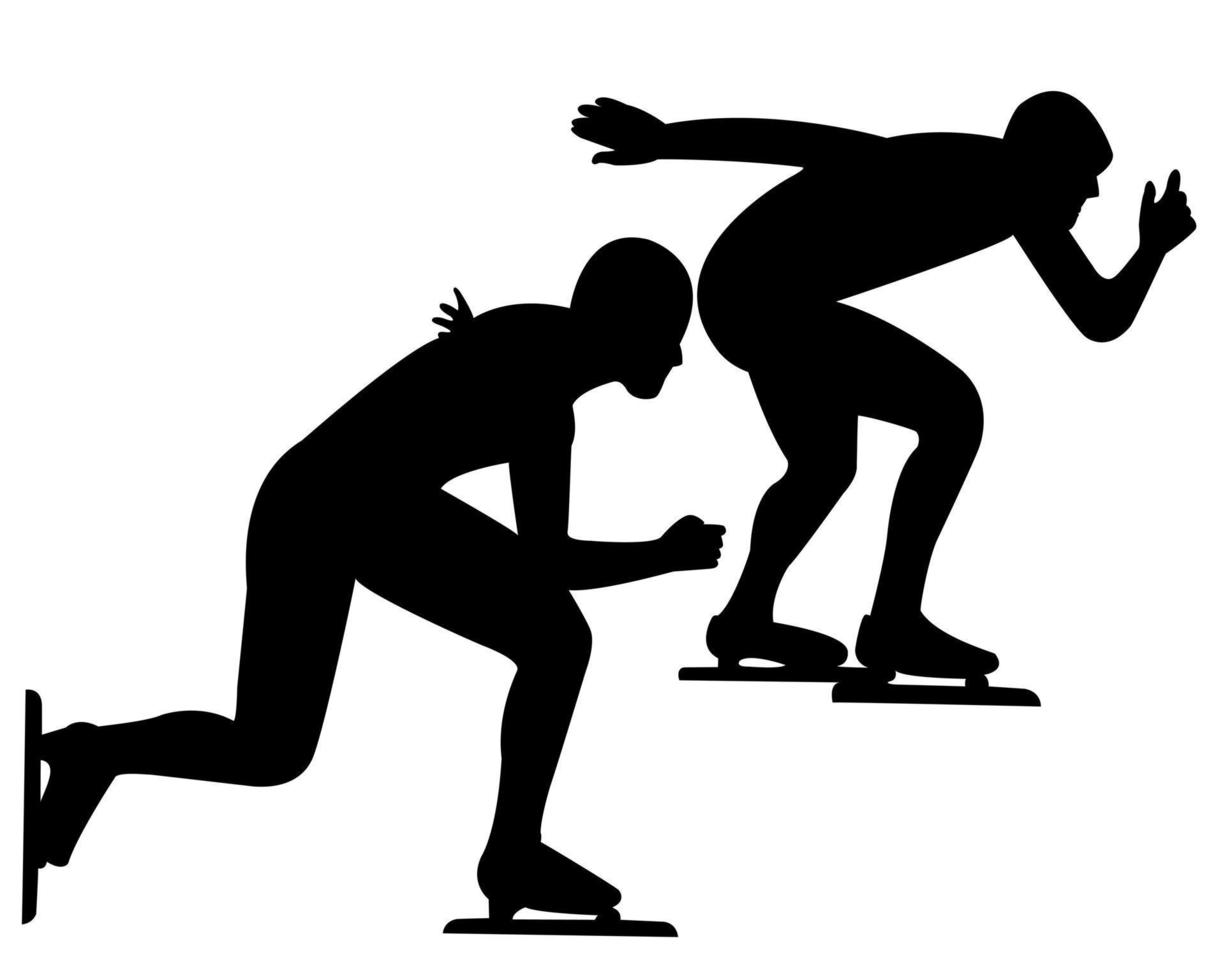 illustration skating sport on a white background vector