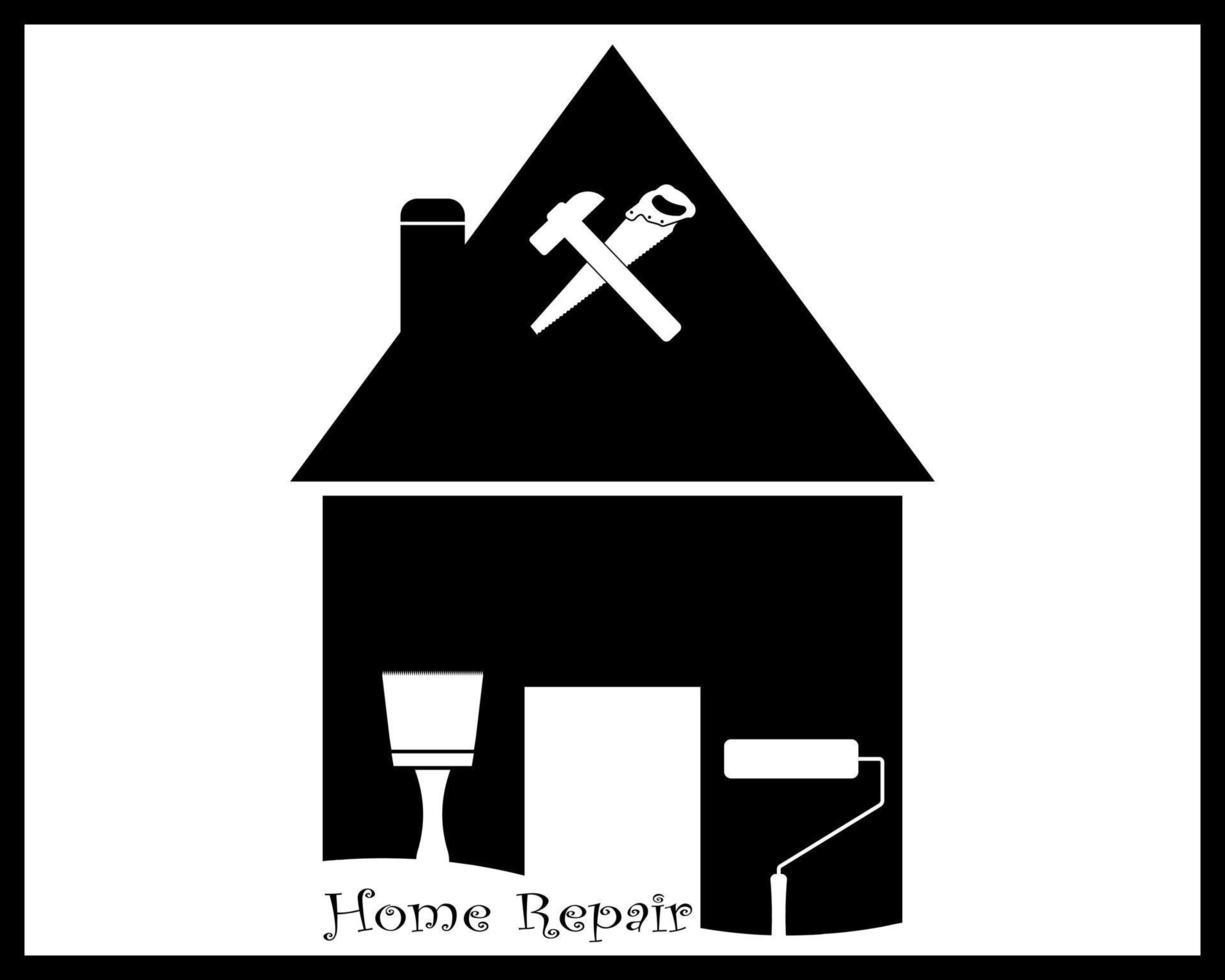house repairs with tools vector