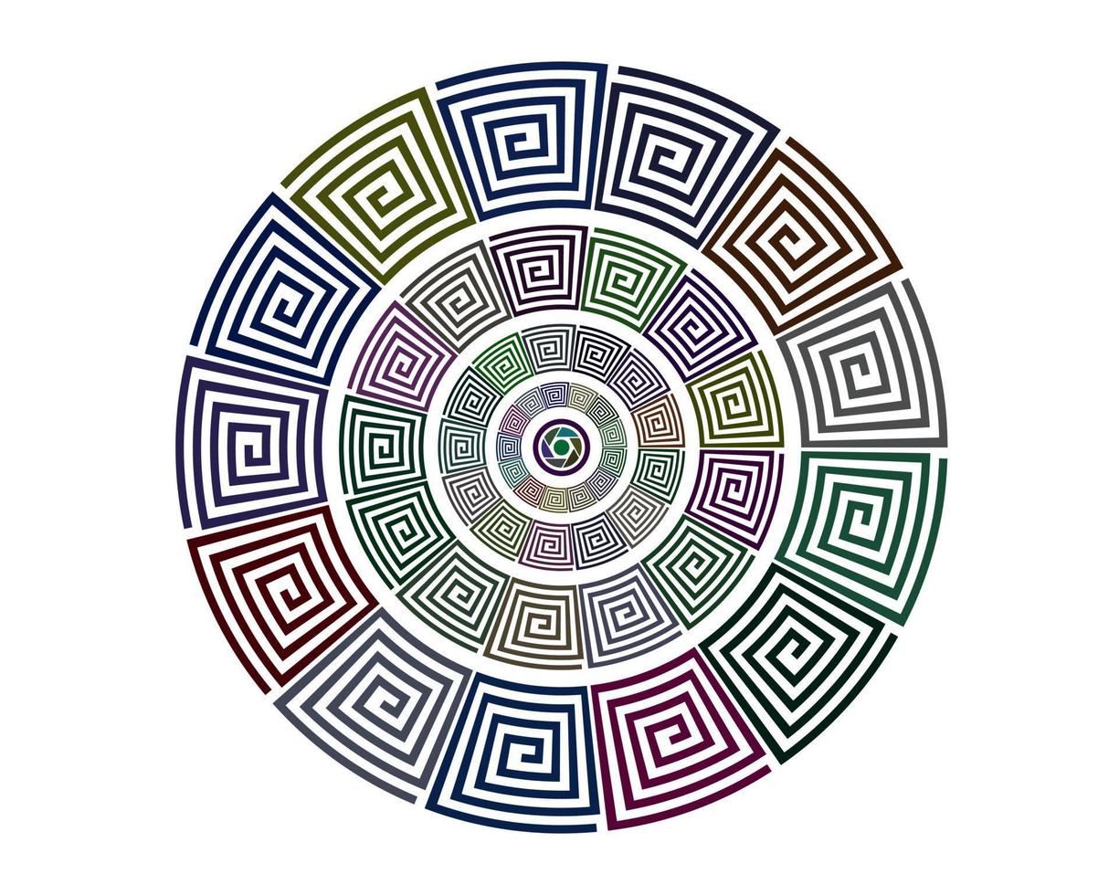 patterns in a circle vector