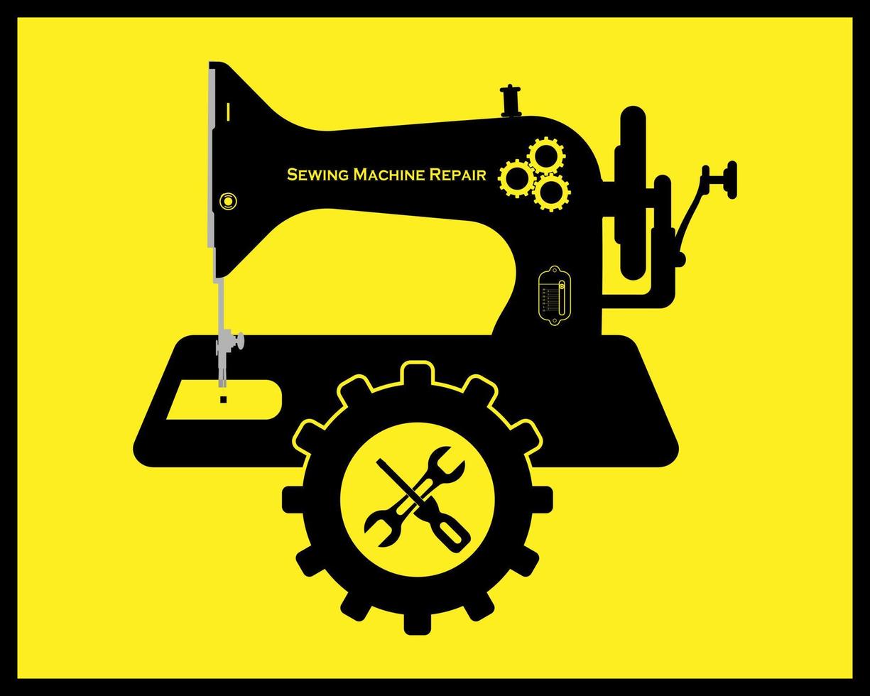 sewing machine repair vector