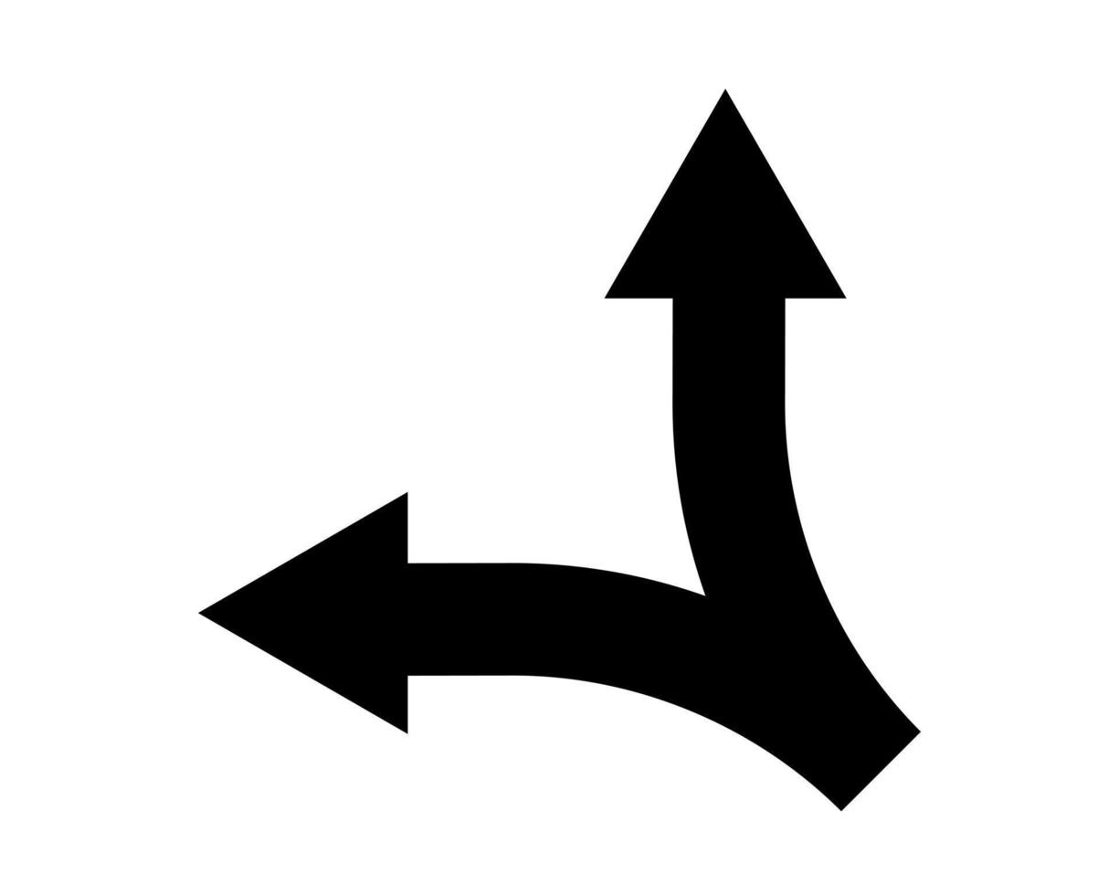 two arrows show the direction vector
