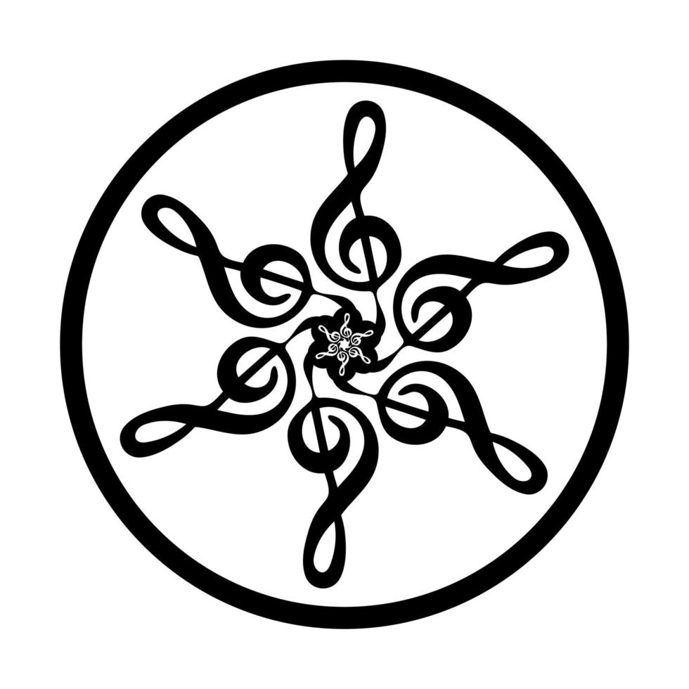 vector pattern treble clef