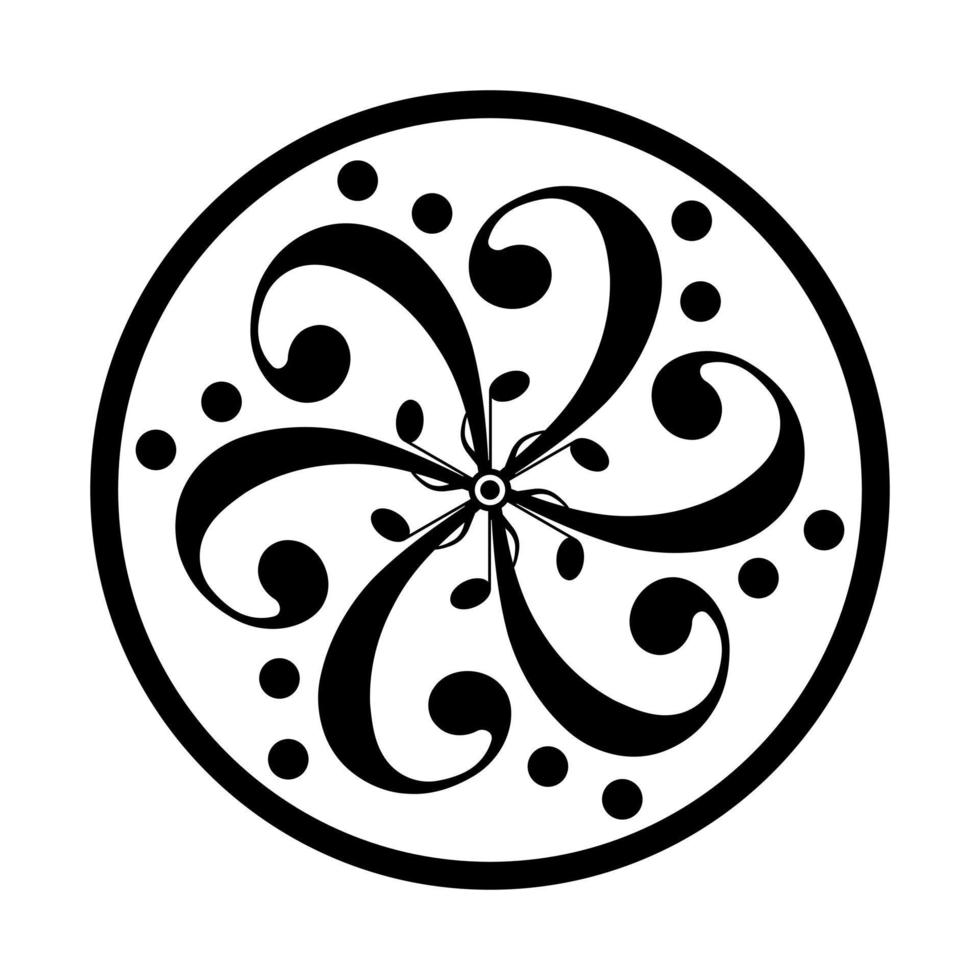 vector pattern of musical signs in a circle