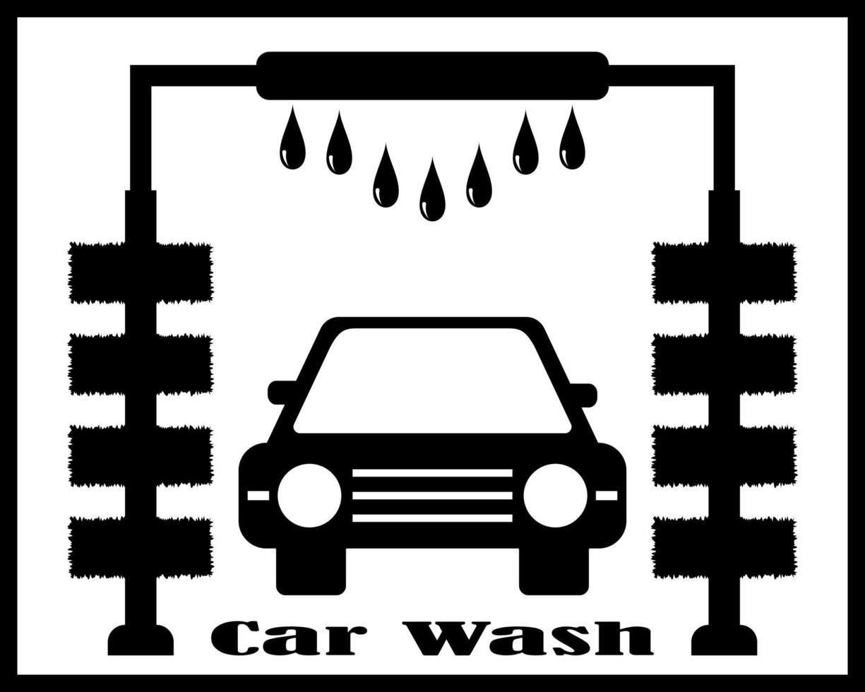 Car wash at the stand vector