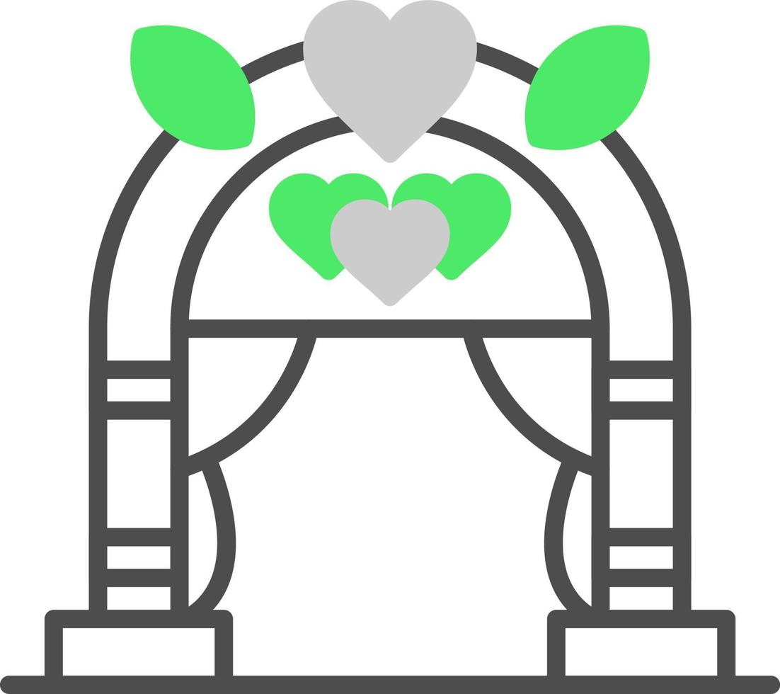 diseño de icono creativo de arco de boda vector