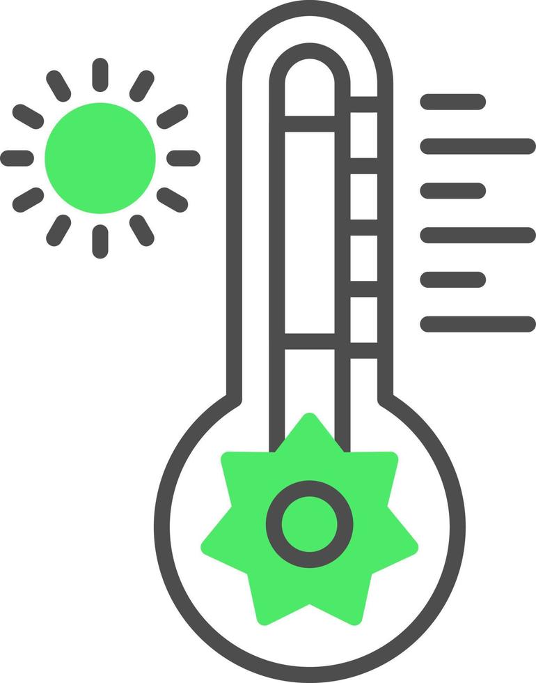 diseño de icono creativo de temperatura caliente vector