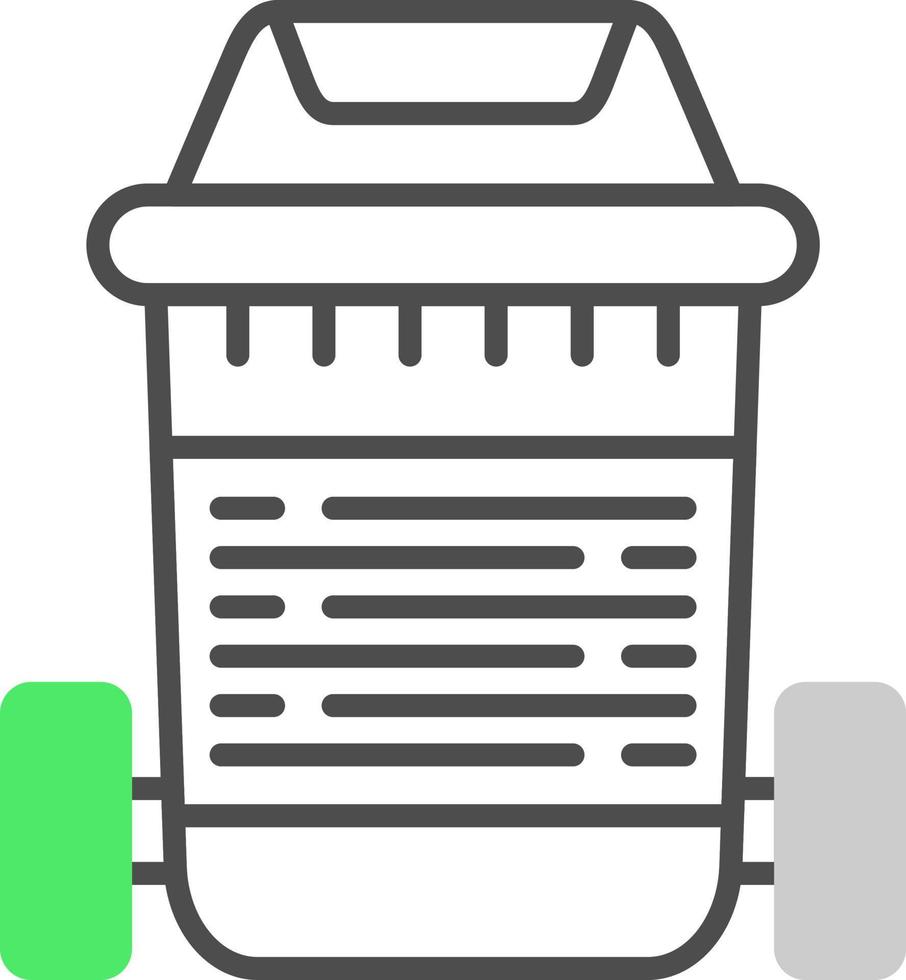 Trash Bin Creative Icon Design vector