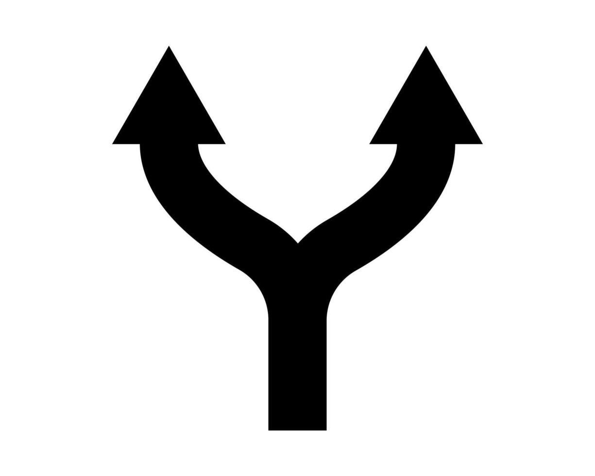 two combined arrows vector