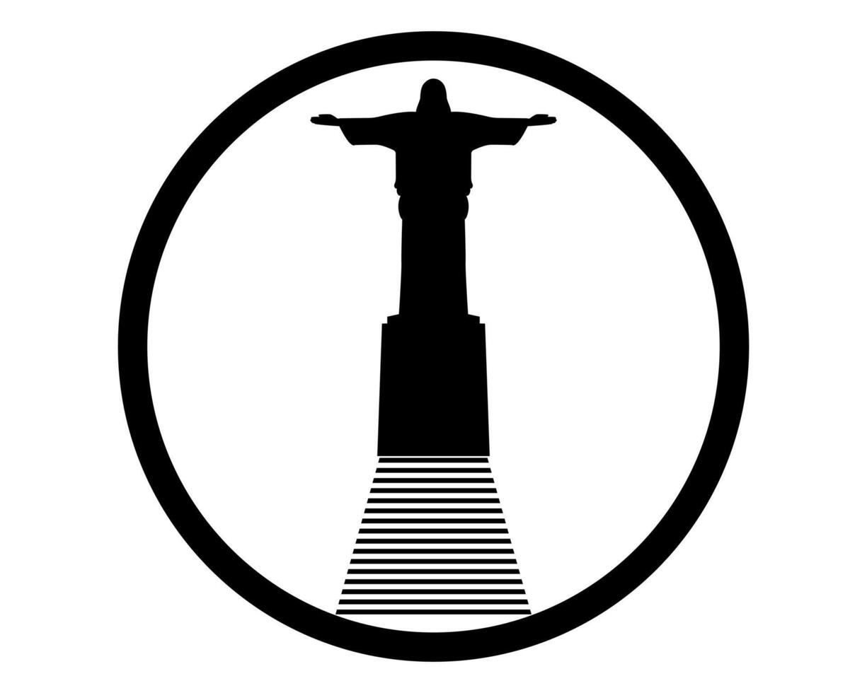 Statue of Christ the Redeemer vector