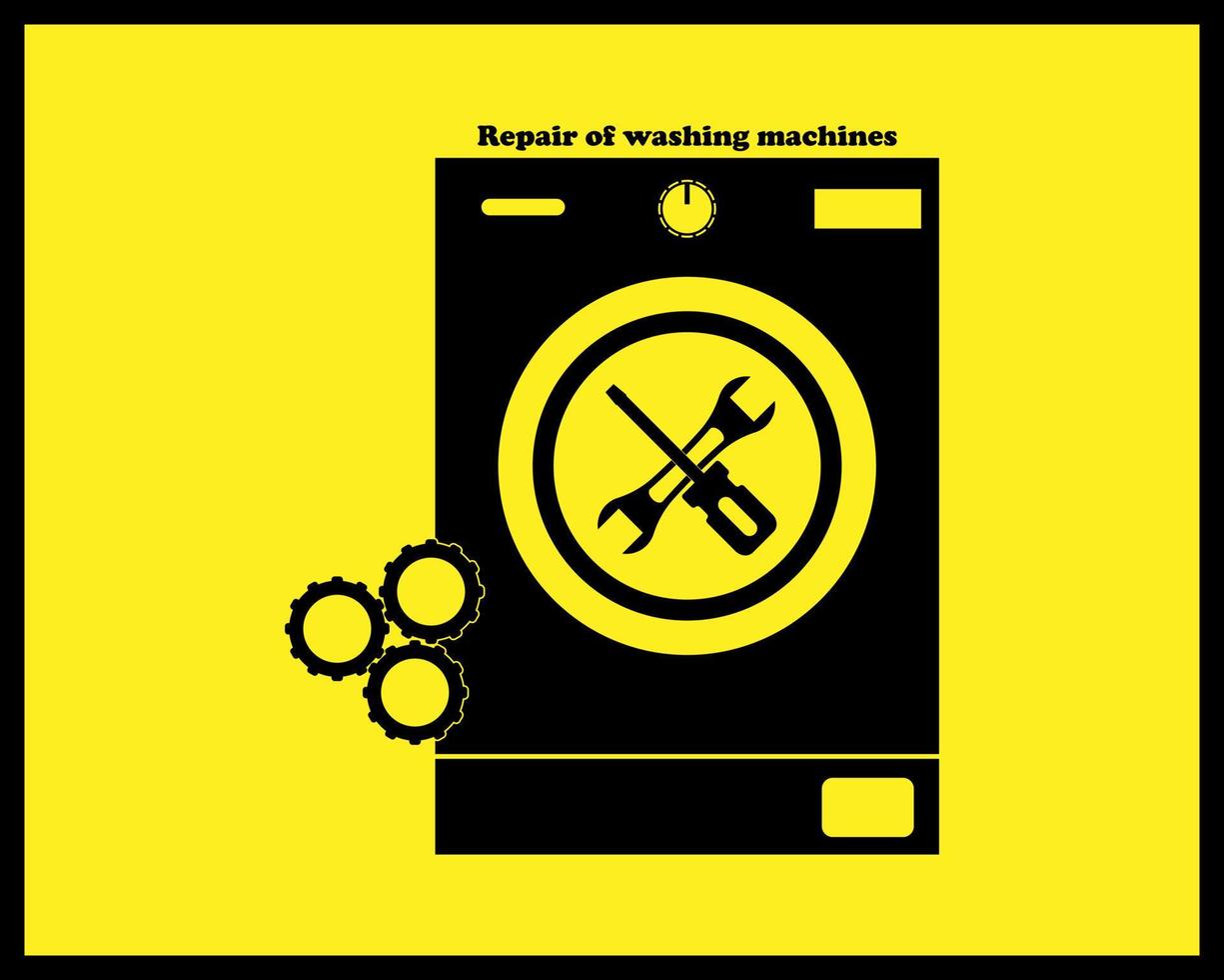 Repair of washing machines vector